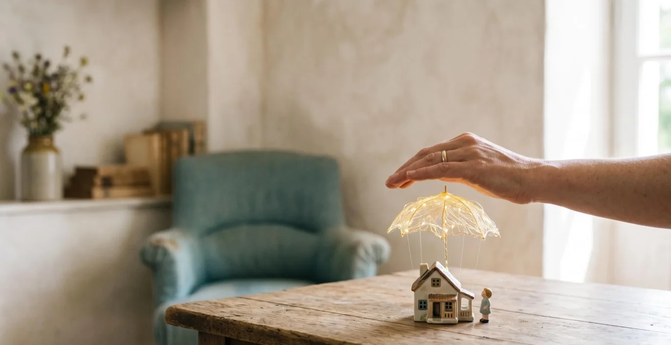 Parent et enfant main dans la main face à un horizon lumineux, symbolisant la protection financière familiale